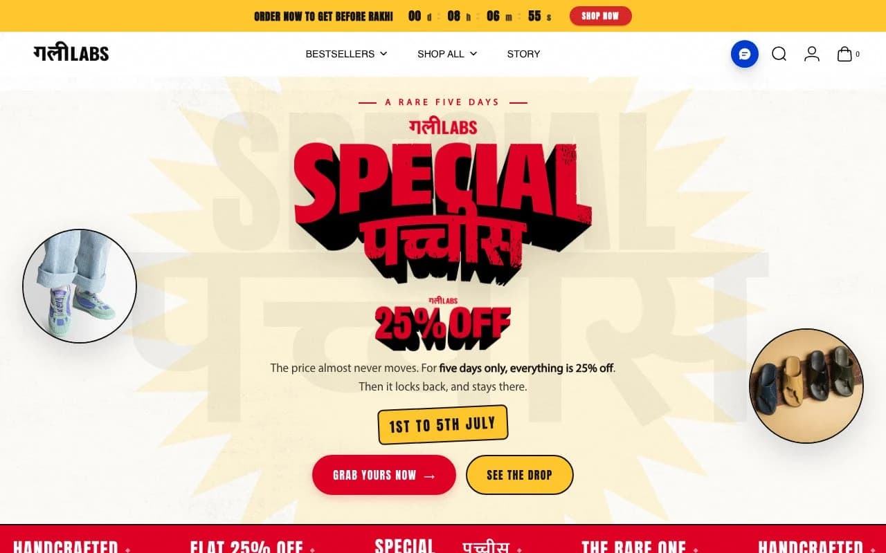 Gully Labs sale landing page