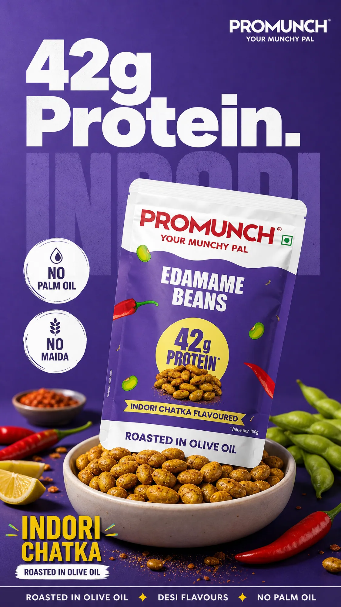 Promunch 42g protein ad made by Helium