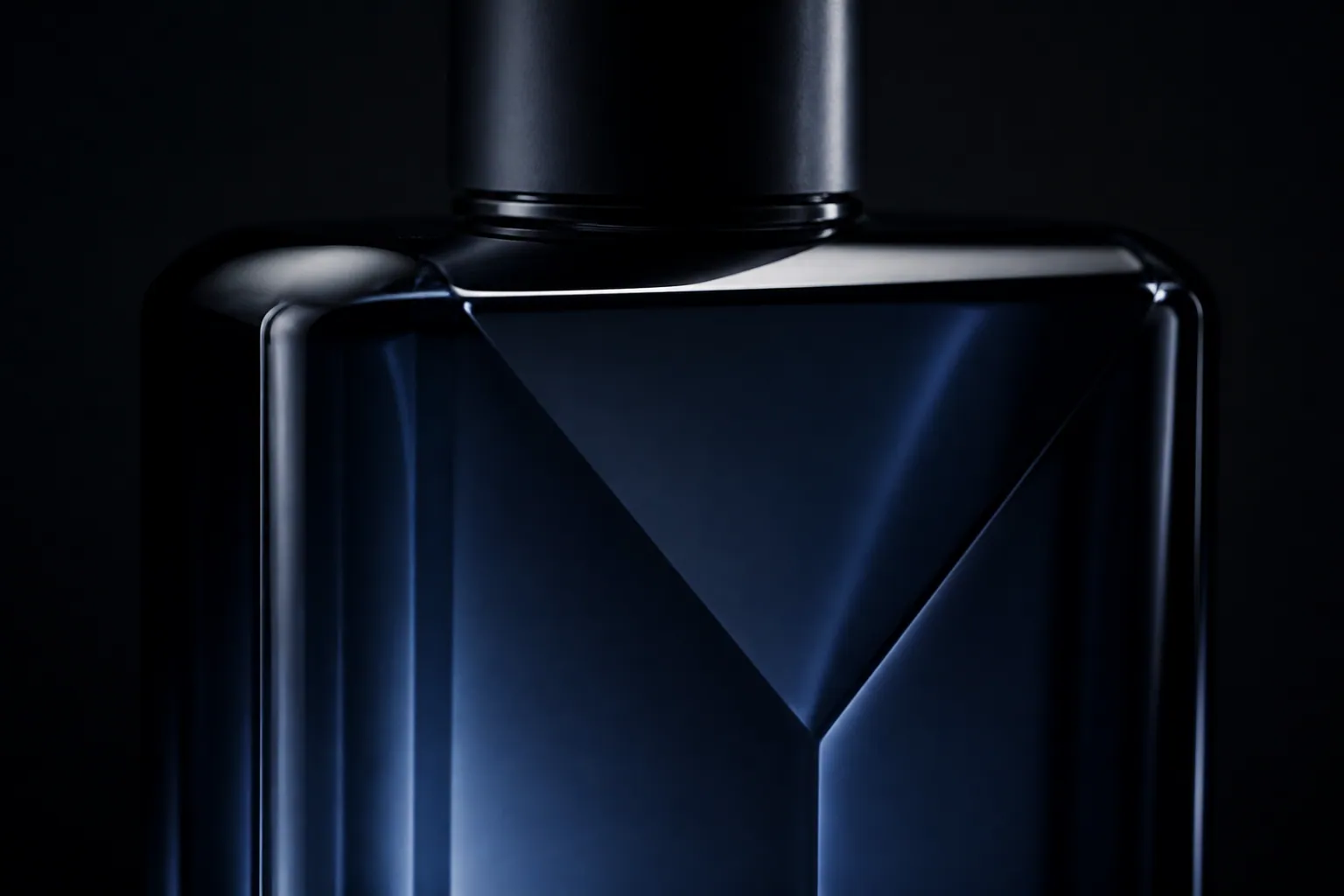 Macro of the Rare Axis bottle's faceted glass