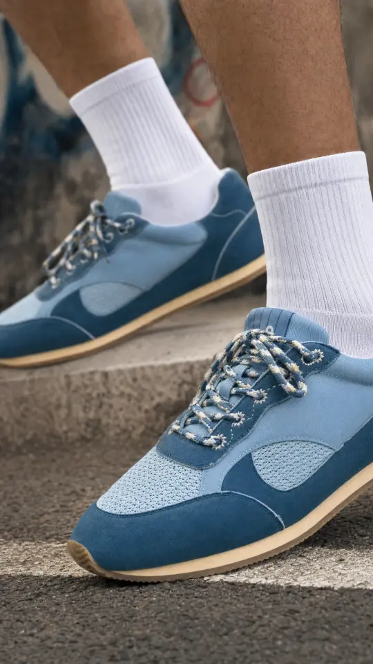 Gully Labs sneaker on feet made by Helium